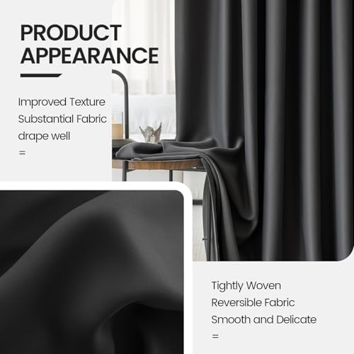 Extra Wide Room Divider Curtain Panel - Blackout Privacy Soundproof Thermal 1 Panel