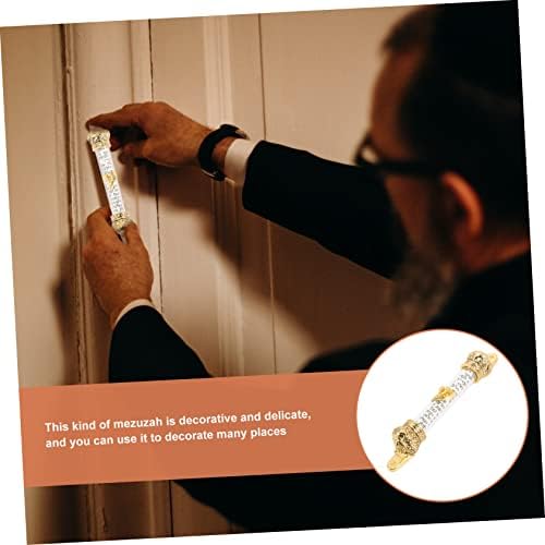 BIUDECO Mezuzah Decorative Metal Door Mount with Scroll