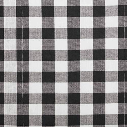 VHC Brands Annie Buffalo Check Curtain Door Panel 72x40 Black