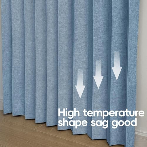 Jilron Blackout Door Curtain Linen Style Panel Magnetic Closure