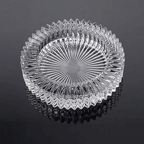 Artistic Glass Ashtray - 6 Round for Home or Office
