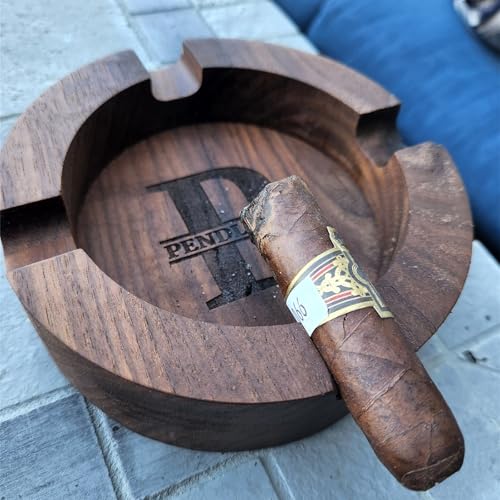 Personalized Wooden Cigar Ashtray with Name
