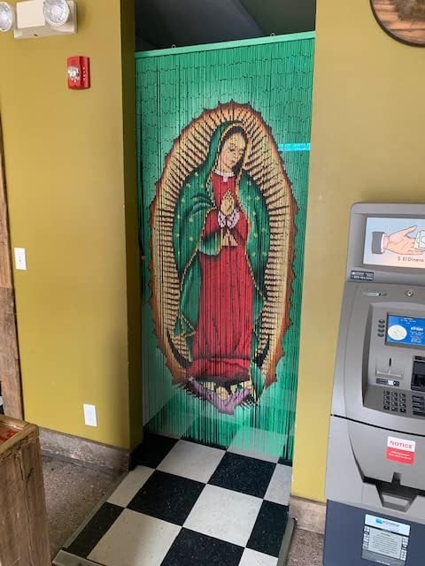 ABeadedCurtain 125 Strand Virgin Mary Guadalupe Beaded Curtain