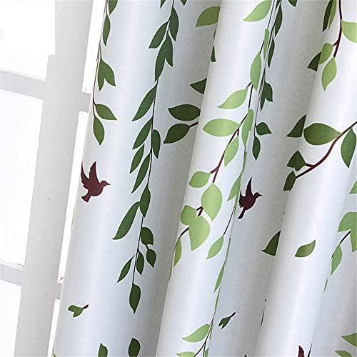 WPKIRA Blackout Curtains Birds Leaves Print 39x78 Inch 1 Panel