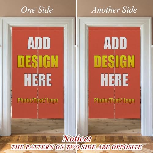 Custom Double Sided Door Curtain Noren with Photo Text Logo