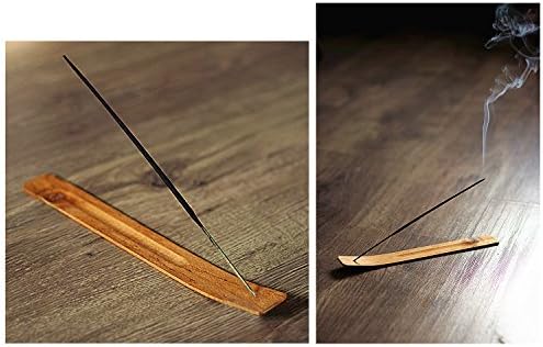 TRENDBOX 10pcs Plain Wood Incense Stick Holder Burner Ash Catcher