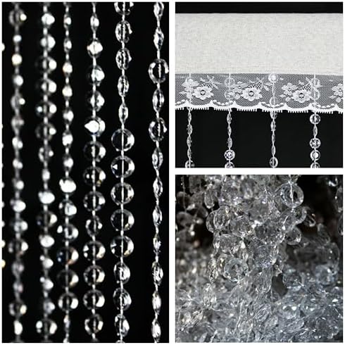 YaoYue Crystal Beaded Curtain Door Room Divider