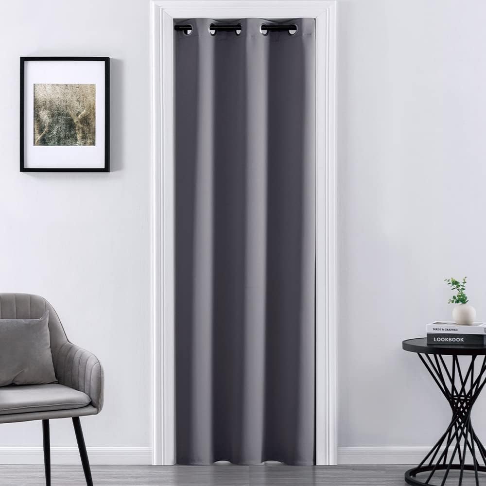 XTMYI Thermal Insulated Curtains Dark Grey 34x80 Inches