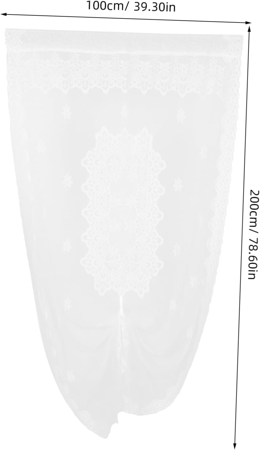 French Style Lace Sheer Door Curtain for Kitchen and Home