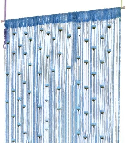 Blue Floral Curtains for Living Room and Doorway