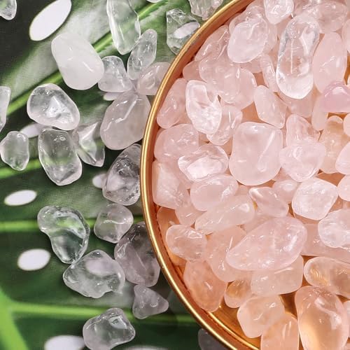 Naler 1lb Rose Quartz Crystals for DIY and Decorations