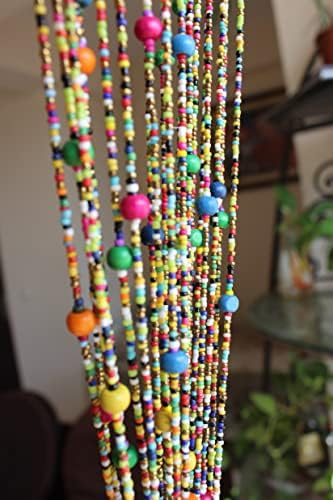 Mango Gifts Bohemian Beaded Curtain with Jingle Bells