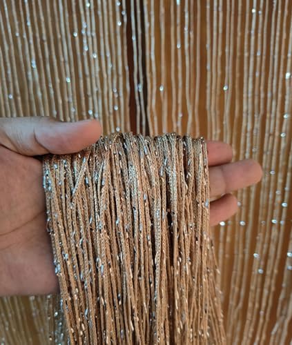 2PCS 39x79inch Glitter String Curtain Doorway Beads