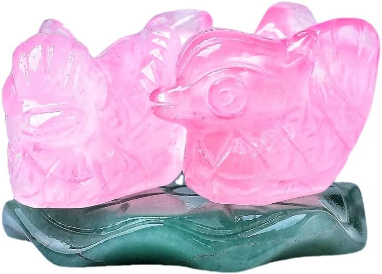 Crystal Heart Rose Quartz Double Heart Decor Ornament