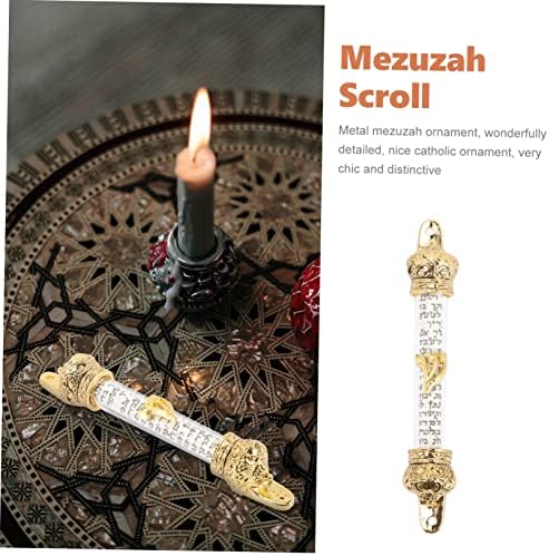 Jewish Mezuzah Scroll Holder for Door with Antique Design