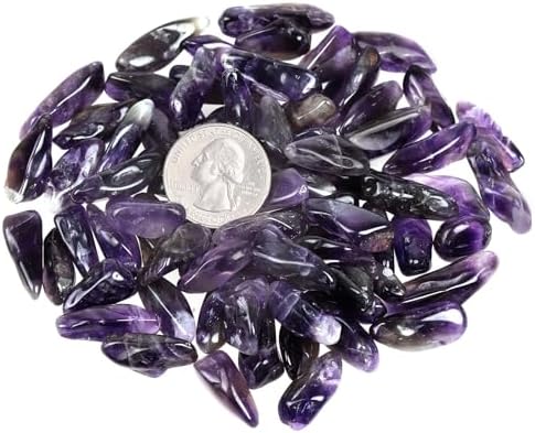SUNYIK Natural Amethyst Tumbled Chips for Decor and Jewelry