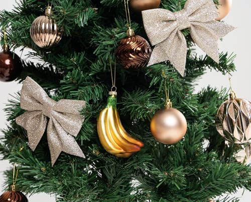 2pcs Glass Banana Christmas Tree Ornaments