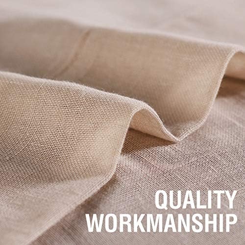 HVERSAILTEX Linen Sheer Curtains 84 Inch Long