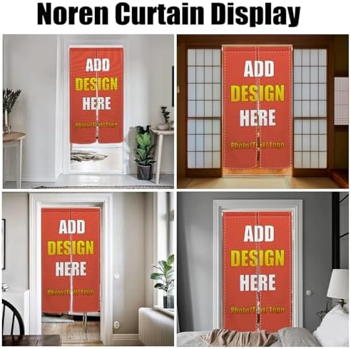 Custom Door Curtain Noren with Photo Text Logo