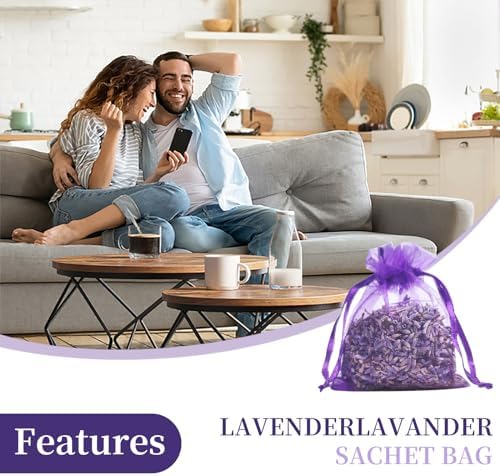 24 Pack French Dried Lavender Sachets for Home Fragrance