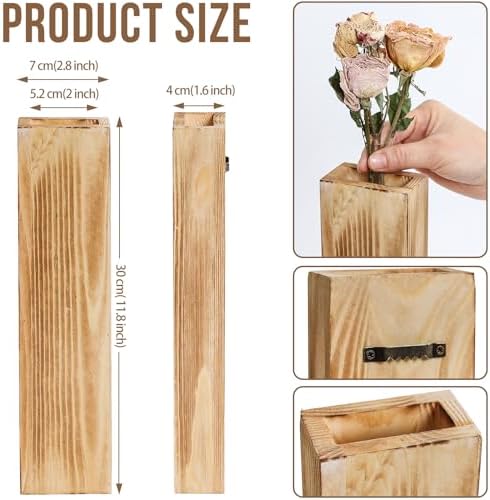 Sawoake Wooden Wall Planter Set of 4 - Modern Home Decor