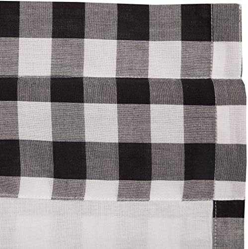 VHC Brands Annie Buffalo Check Curtain Door Panel 72x40 Black