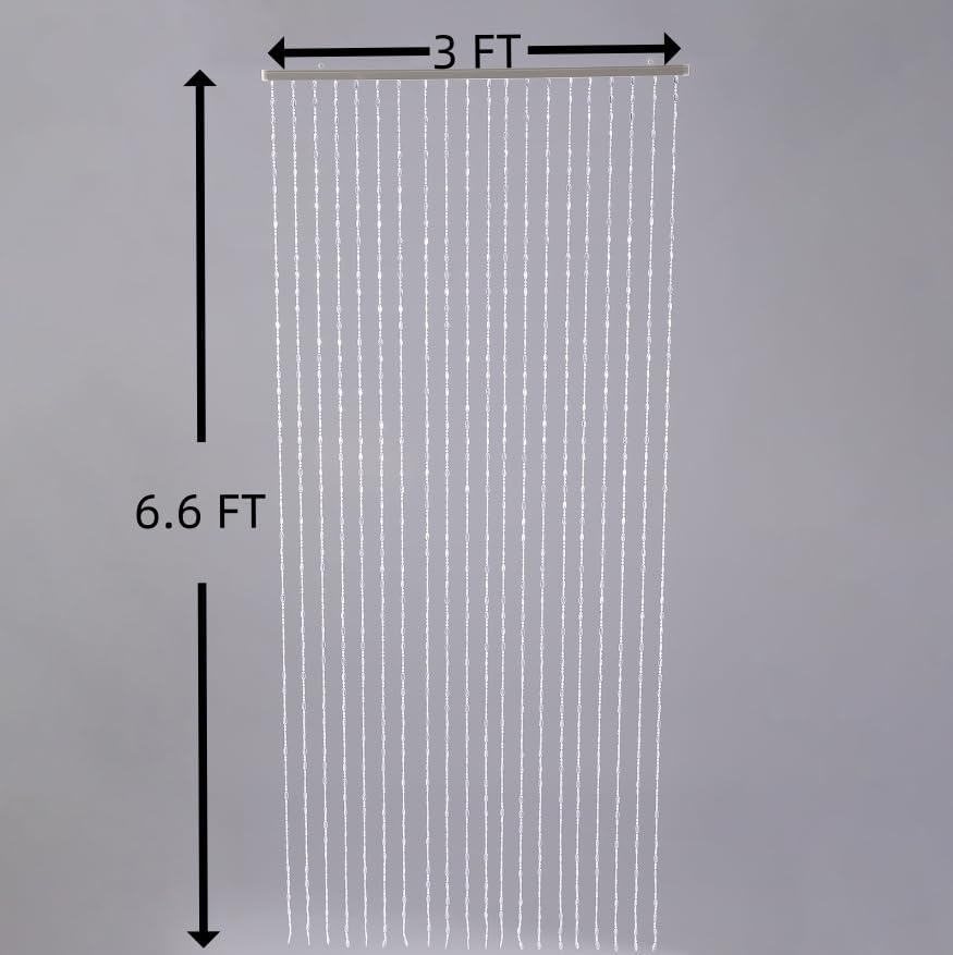 Clear Beaded Curtains for Door and Window Privacy