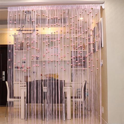 RJDJ Rose Thread Door Curtain - Blue
