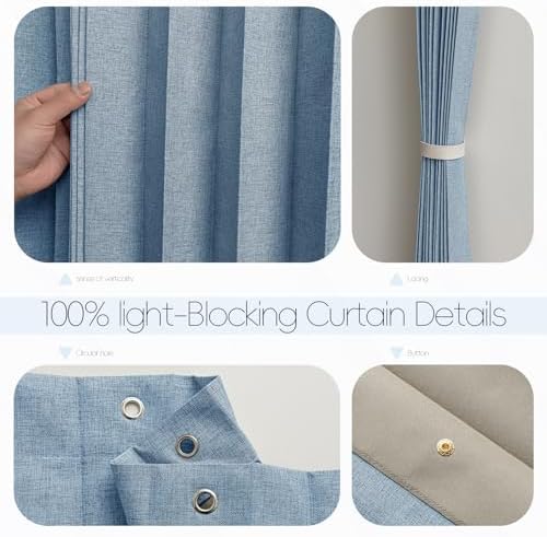 Jilron Blackout Folding Door Curtain with Magnetic Closure - 1 Panel