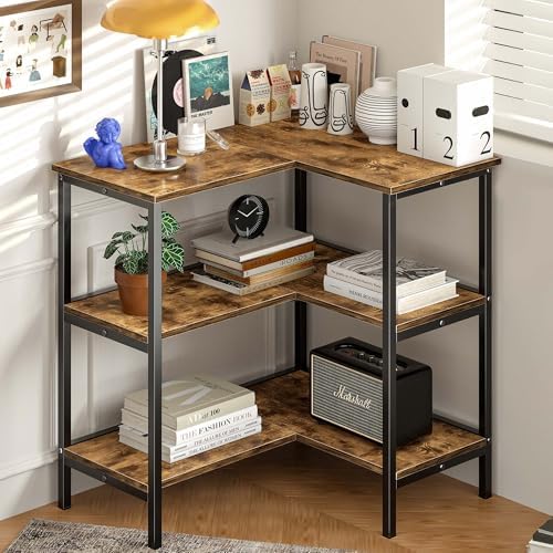 VECELO Corner Cabinet Table 3 Tier Storage Stand