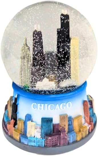 Chicago Color Musical Snow Globe 100mm
