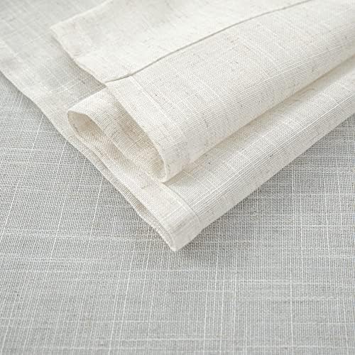 KOUFALL French Door Curtain Panel 25x72 Off White Cream Beige