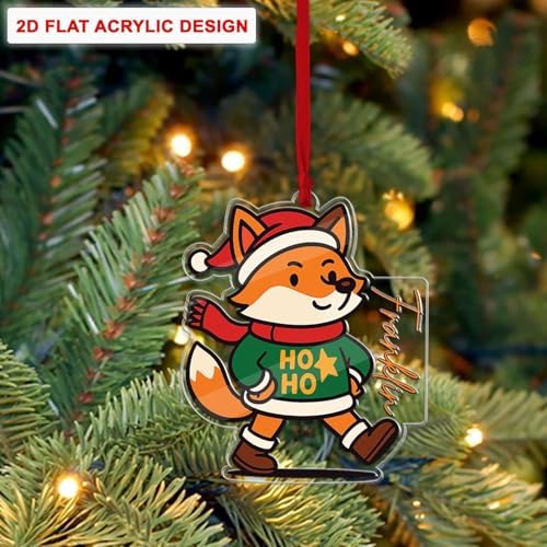 Personalized Animal Shaped Acrylic Christmas Ornament for Siblings 2025