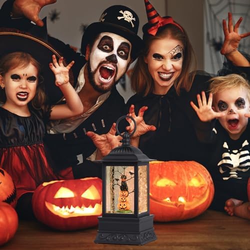 Melunar 10 Halloween Snow Globe with Light and Music