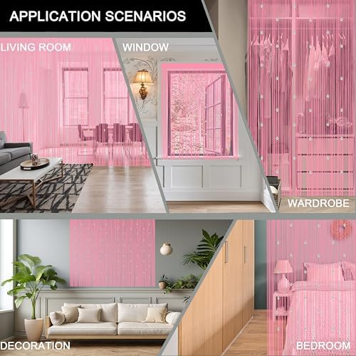 Beaded String Curtains for Doorways Boho Bedroom Decor