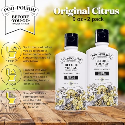 Original Citrus Toilet Spray Refill 9 Fl Oz 2 Pack