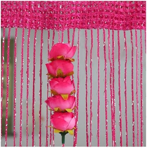 Floral Thread Curtains 100x200cm Decorative Room Divider