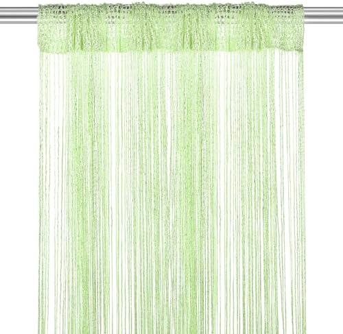 Decorative Door String Curtain with Fringe Design Fruit Green