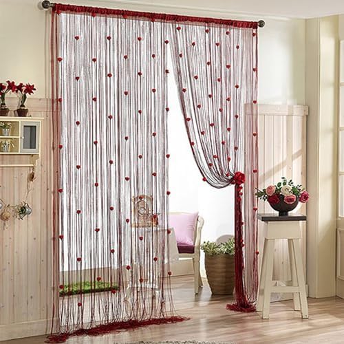 RJDJ Rose Thread Door Curtain - Blue