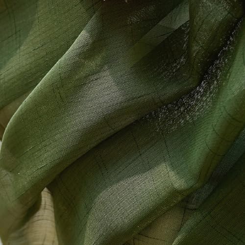 Olive Green Sheer Curtains 84 Inches 2 Panels