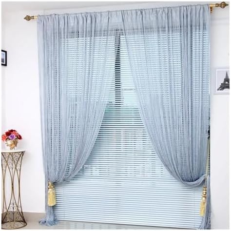 String Curtains 3x26m Blue Living Room Divider