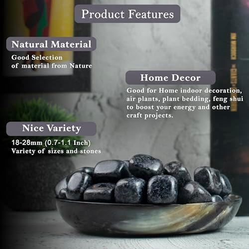 Crocon Indigo Gabbro Tumbled Stones Crystal Kit 1LB 20-25mm