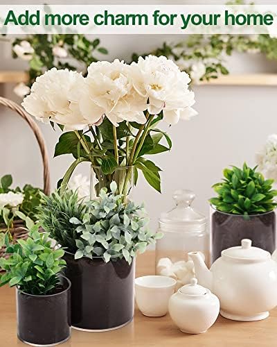 Meekoo 3 Piece Clear Acrylic Cylinder Vase Set