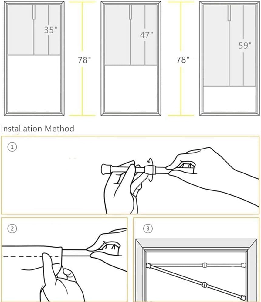Leowefowa Double Sided Door Curtain for Privacy