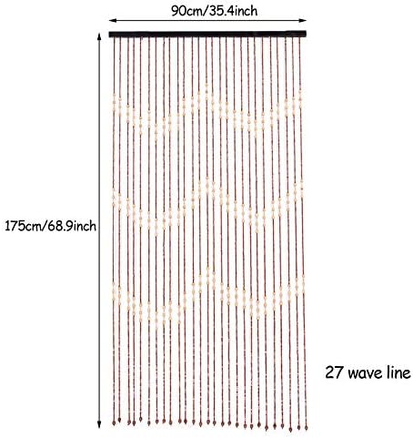 Wood Beaded Curtain for Doorways Wall Decor