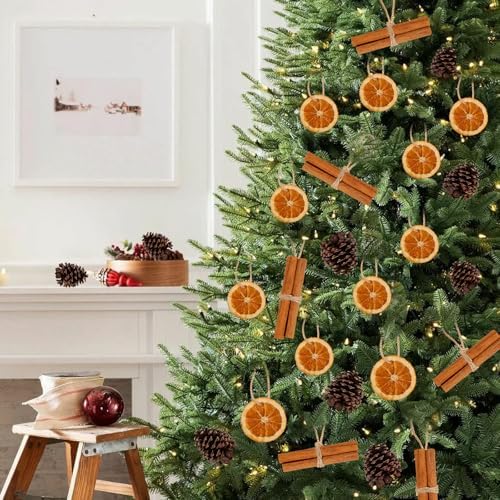 40Pcs Natural Christmas Tree Ornaments DIY Decor Set