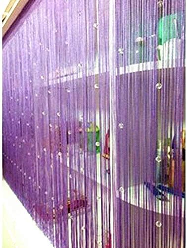 Light Purple Decorative Curtain Door Panel with Beads
