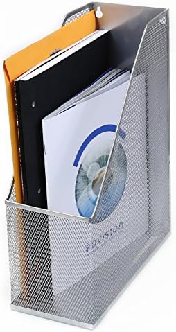 YBM HOME Mesh Steel Magazine Rack with Extra Wide Storage