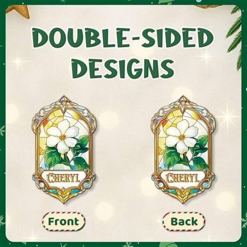 Custom Name Jasmine Hanging Ornament Personalized Acrylic Christmas Decoration