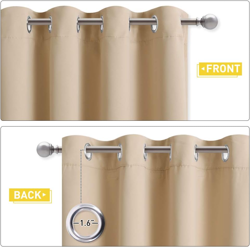 NICETOWN Noise Reducing Curtains with Blackout 2 Pieces